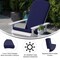 Merrick Lane Riviera Set Of 2 Indoor/Outdoor High Back Adirondack Chair Cushions with Elastic Strap and Water Resistant Covers